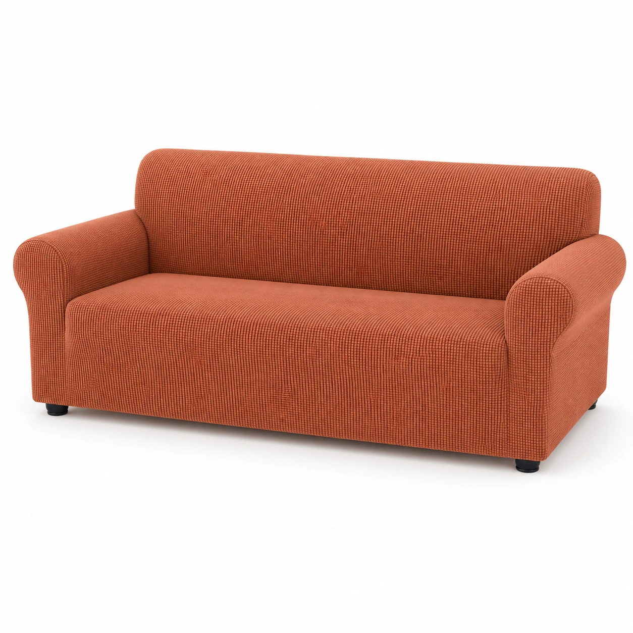 Funda elastica para sofa color naranja-casafinohome