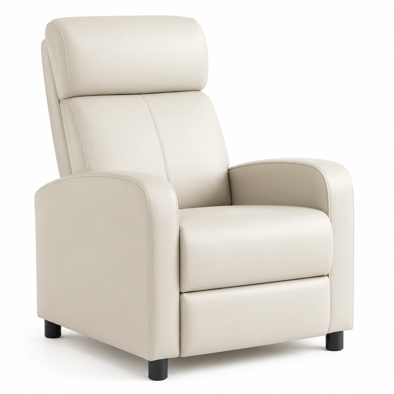 Sillon reclinable con reposabrazos color marfil-casafinohome