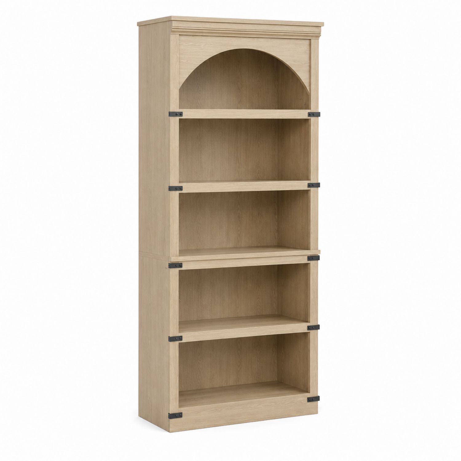Bibliothèque en bois de chêne clair avec 5 étagères