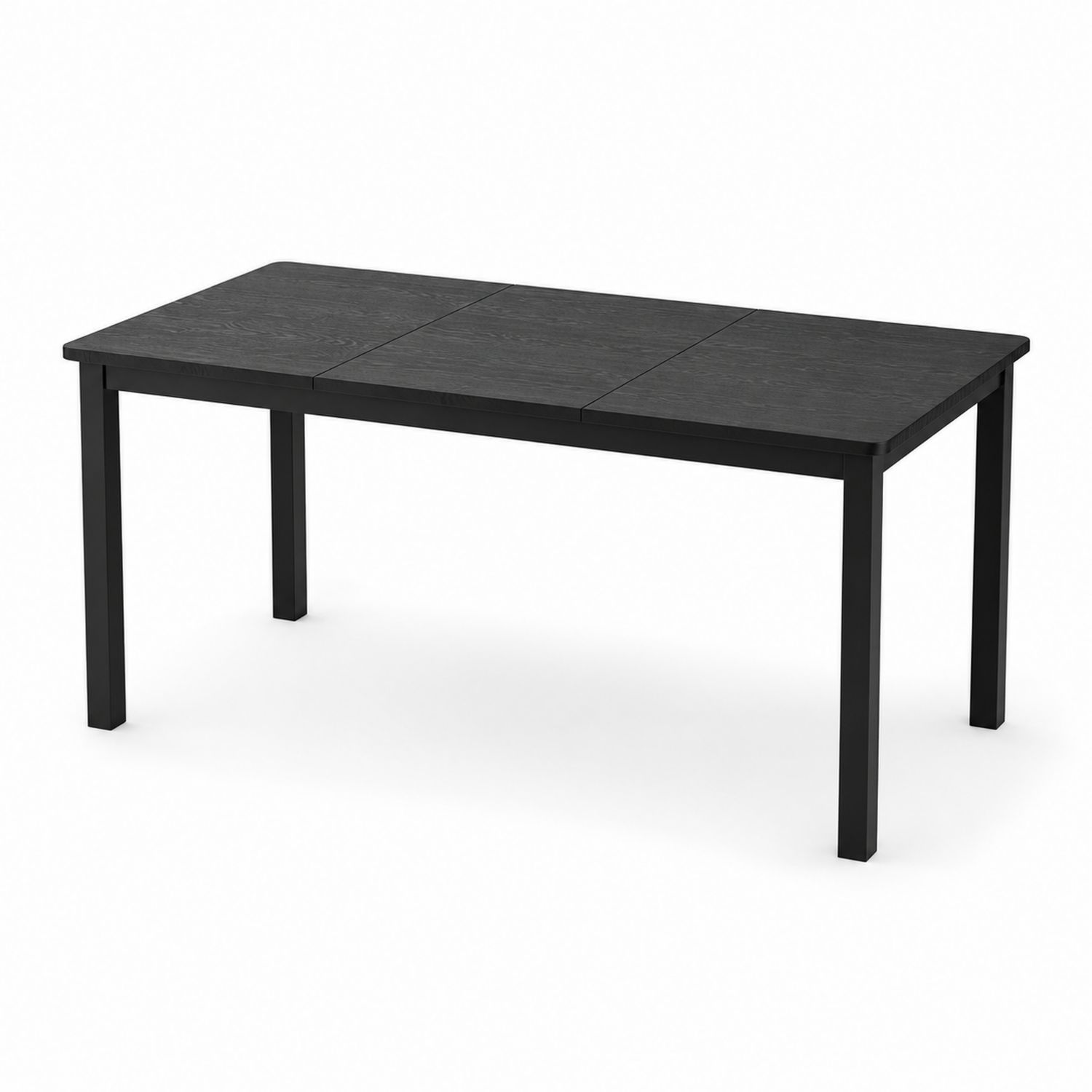Table extensible en bois et métal noir 200x90x75 cm
