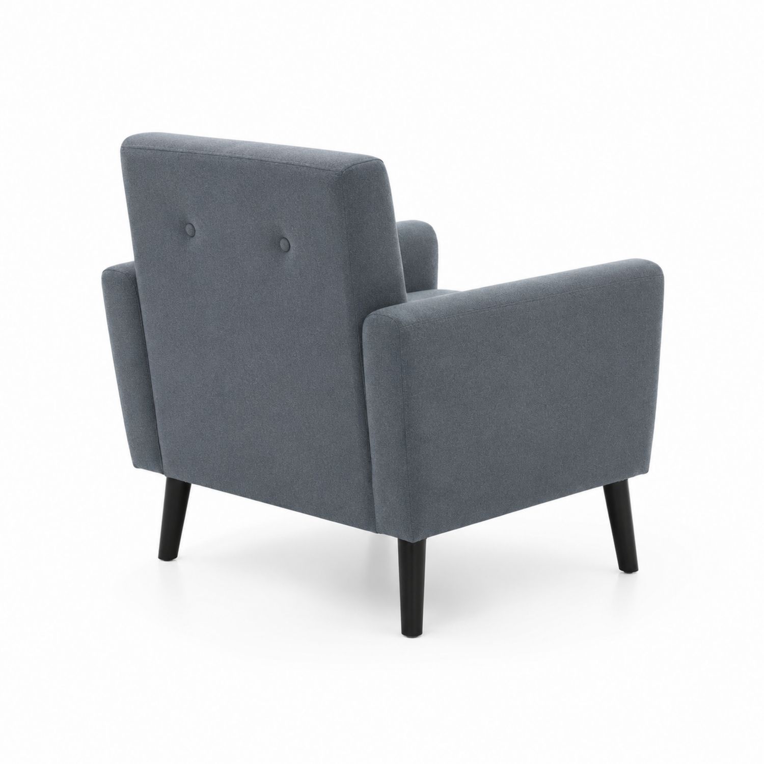 Fauteuil en tissu gris avec pieds en bois 75x80x85cm