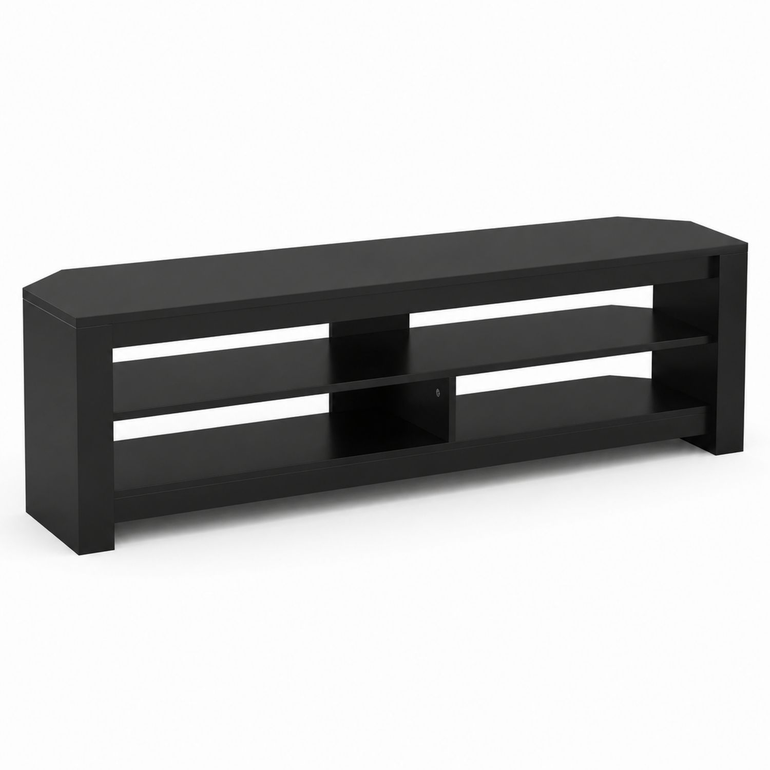 Meuble TV en bois composite 120x40x40 cm Noir