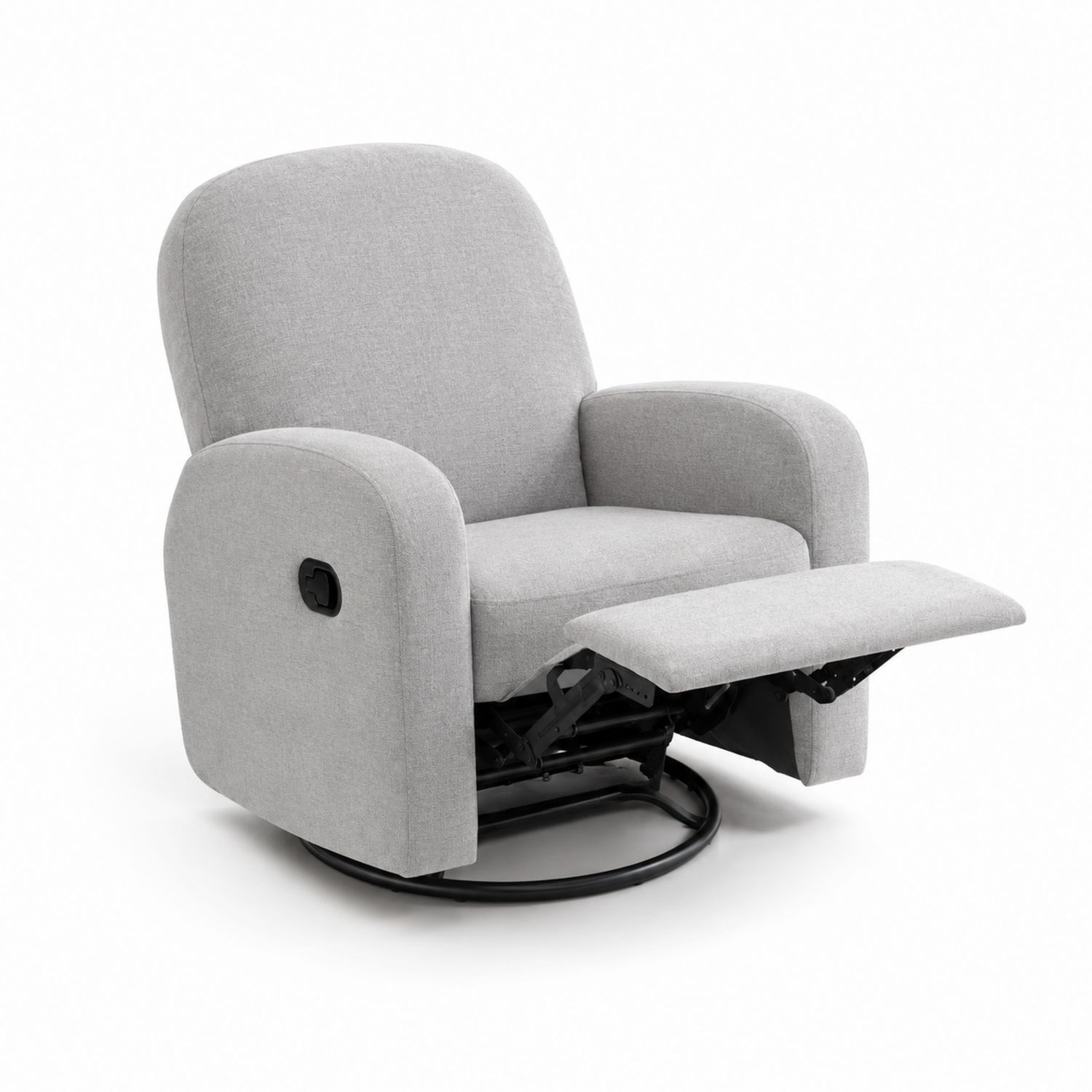 Fauteuil inclinable pivotant en polyester gris