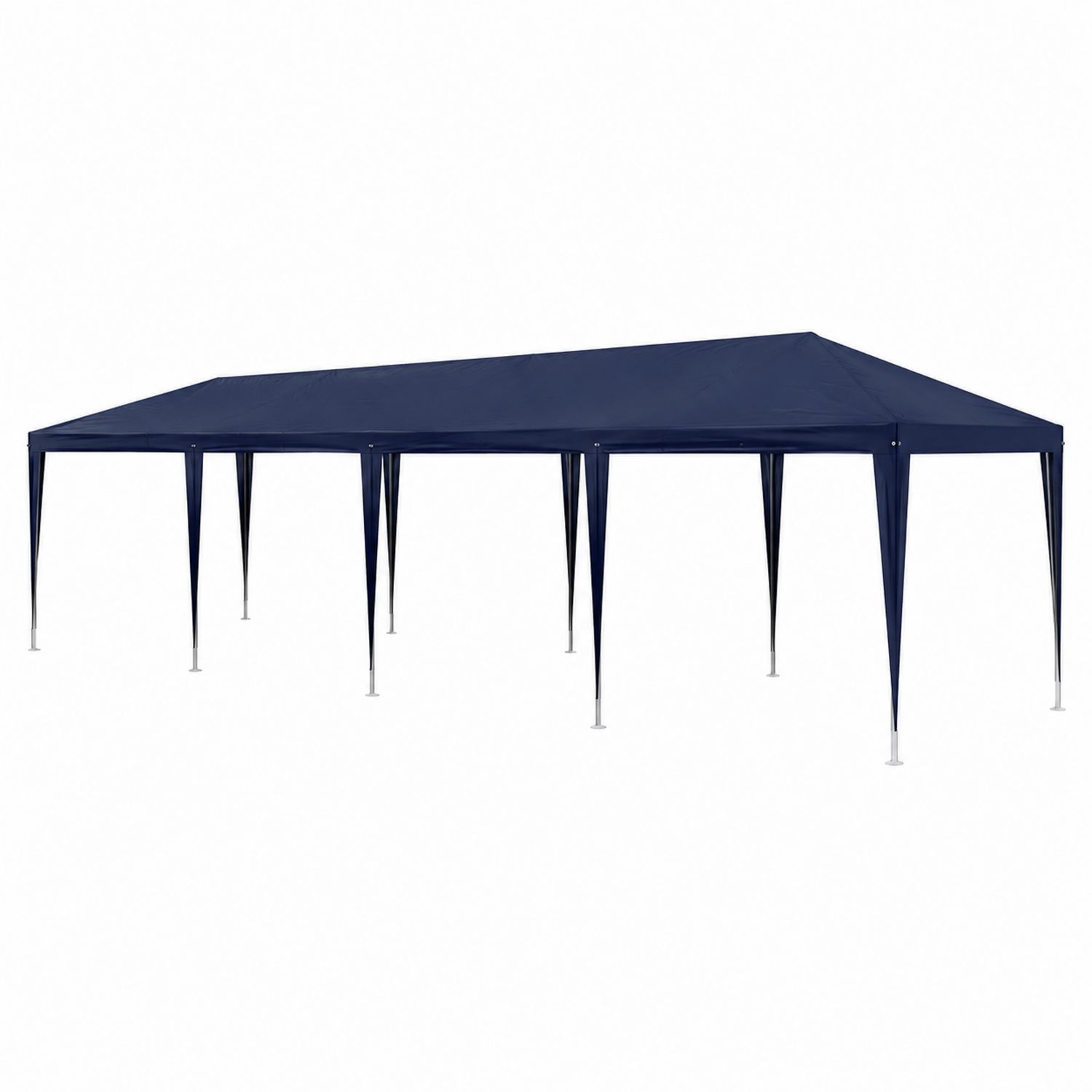 Tonnelle rectangulaire en métal et polyester Bleu 12m