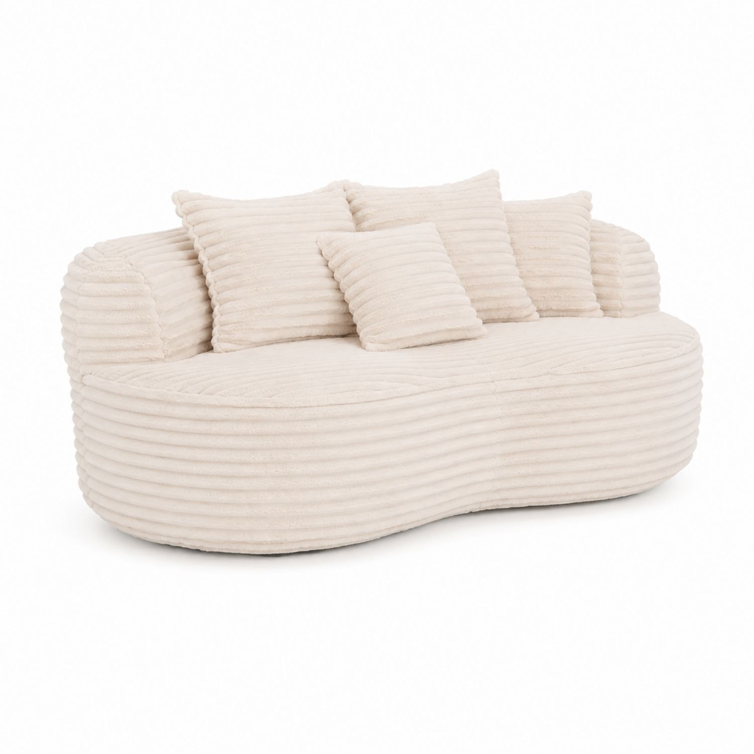 Canapé 3 places en tissu beige