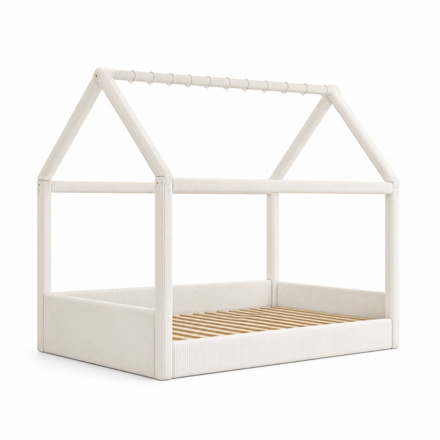 Lit cabane pour enfants en bois Blanc