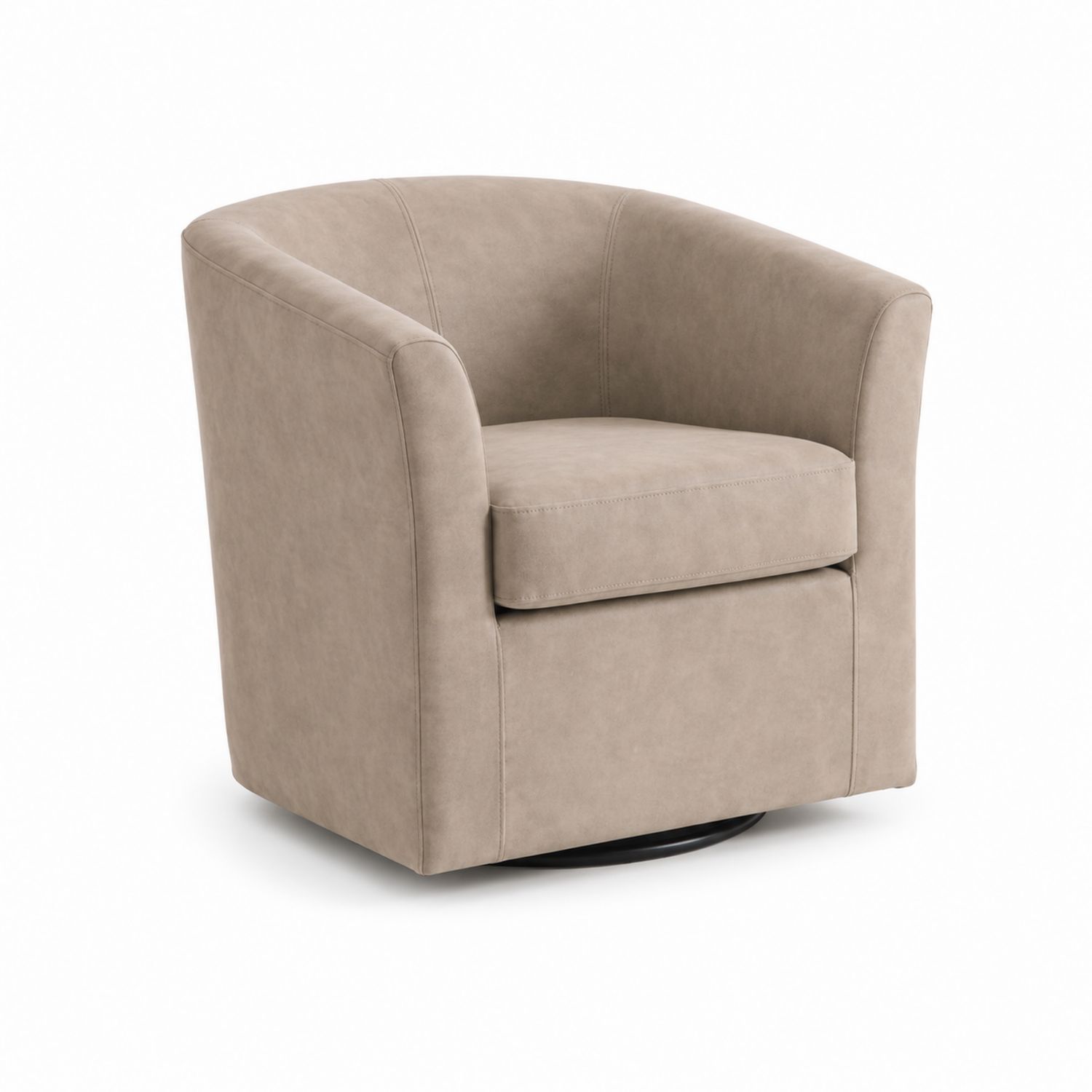 Fauteuil pivotant en cuir synthétique Beige