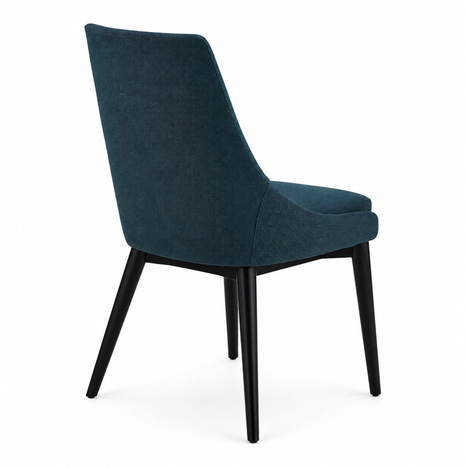 Chaise en Tissu Bleu avec Pieds en Bois