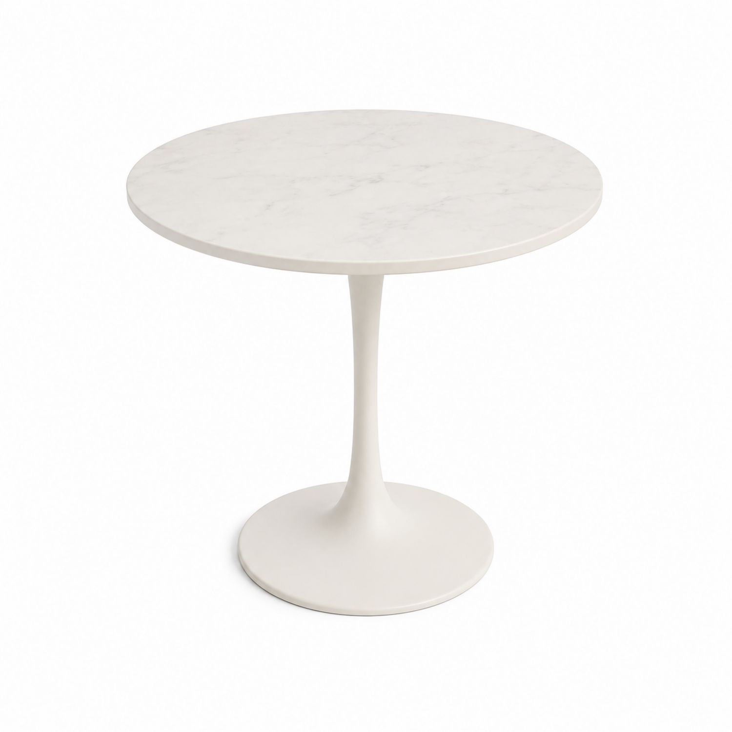 Table ronde en marbre blanc, 100 cm