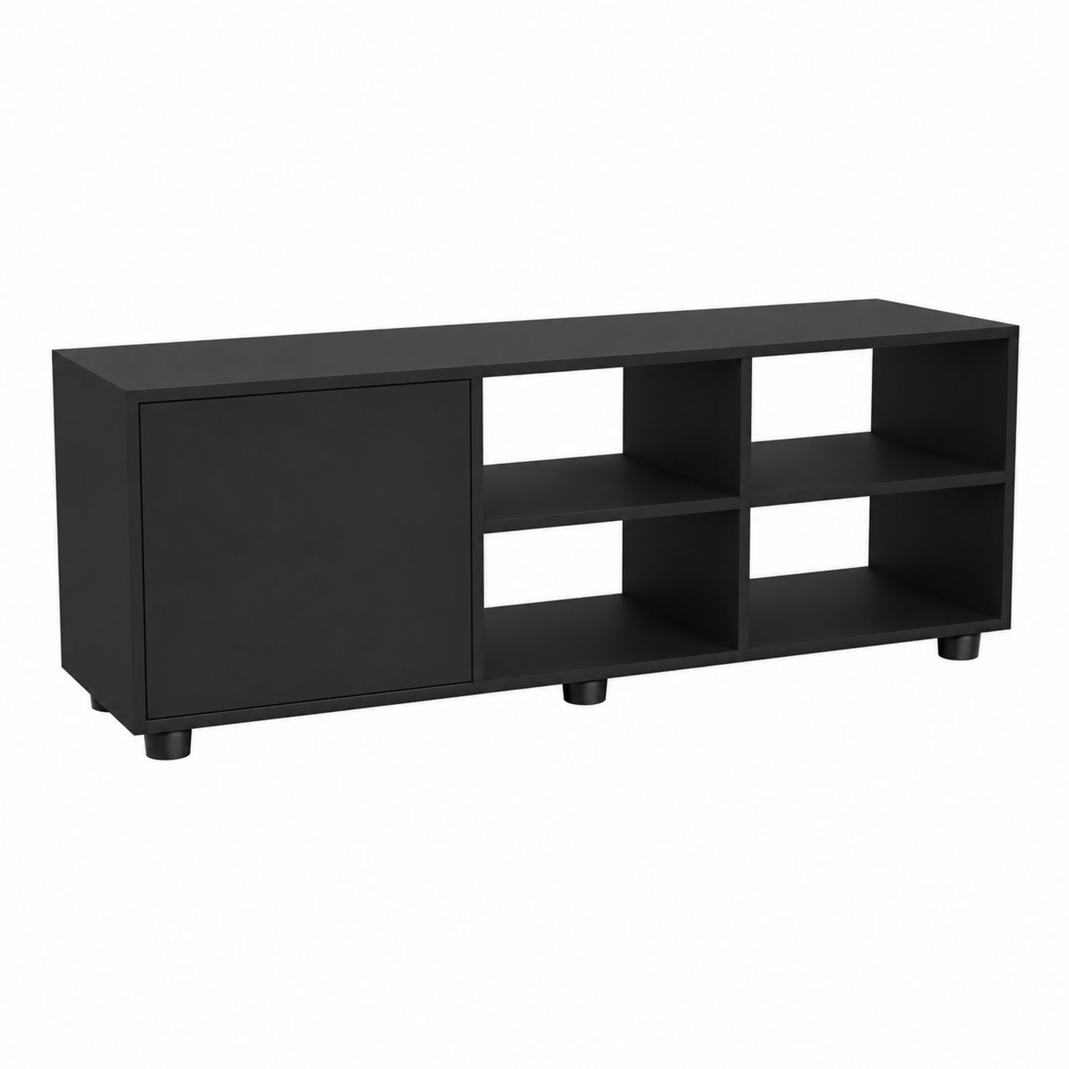 Meuble TV rectangulaire 120x40x50 cm bois noir