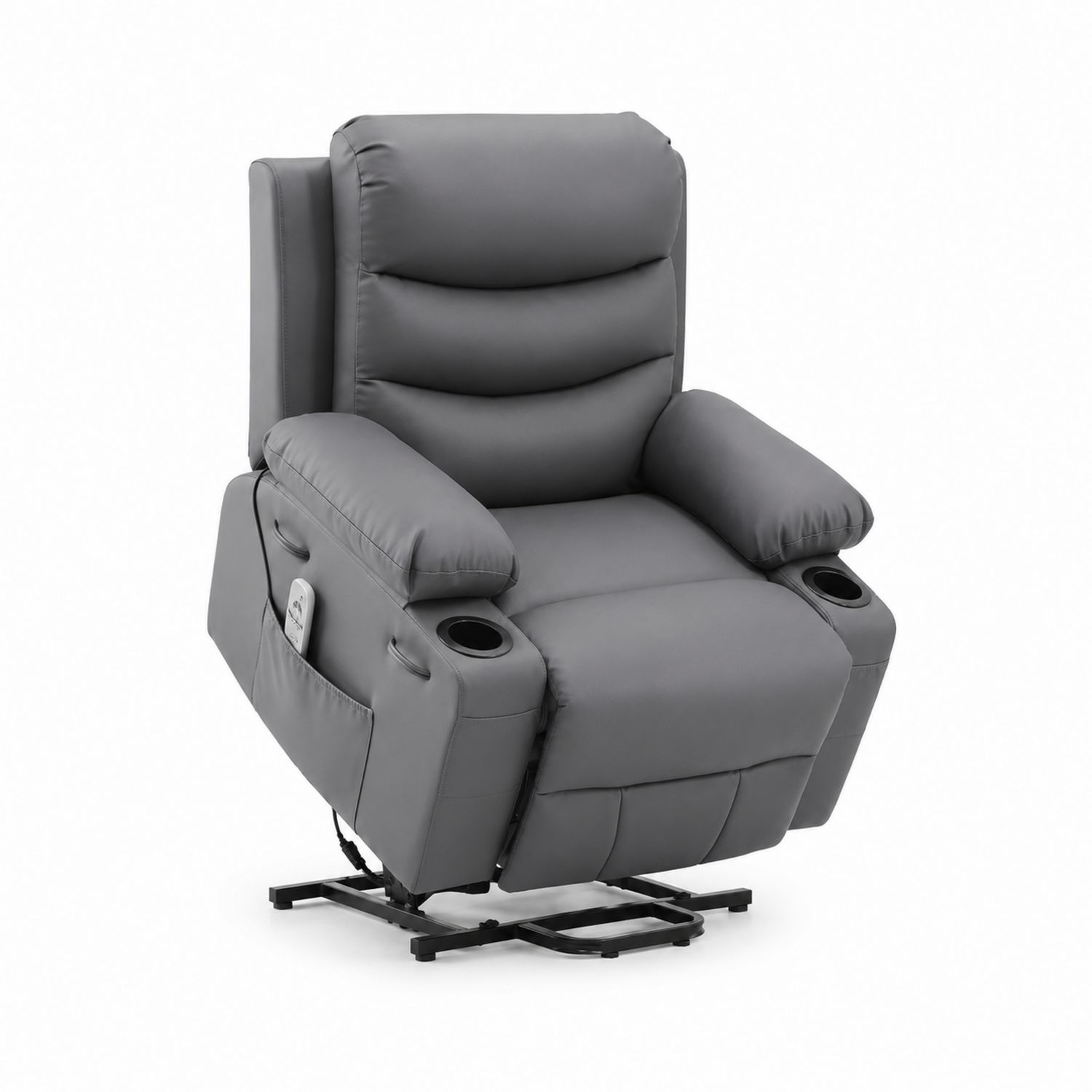 Fauteuil Relax Électrique Inclinable Similicuir Gris