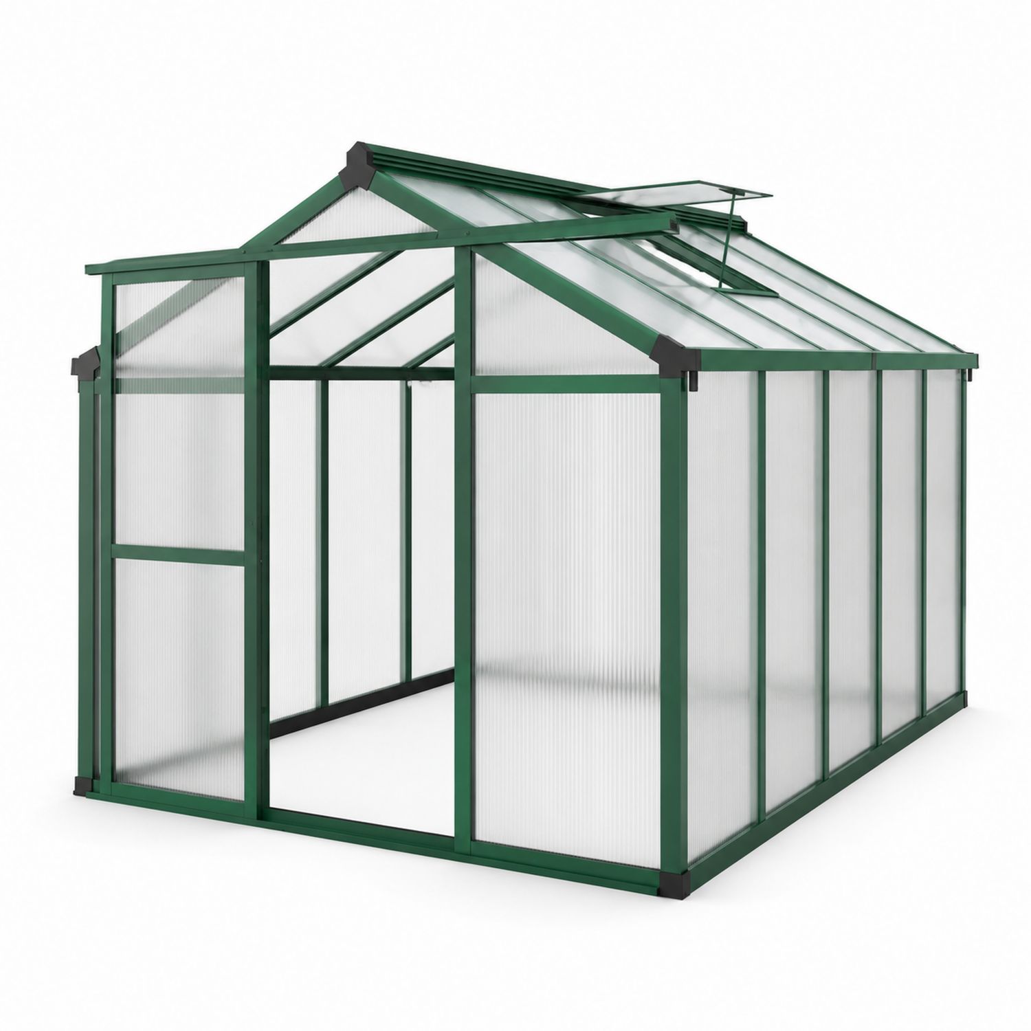 Serre de jardin en aluminium et polycarbonate vert
