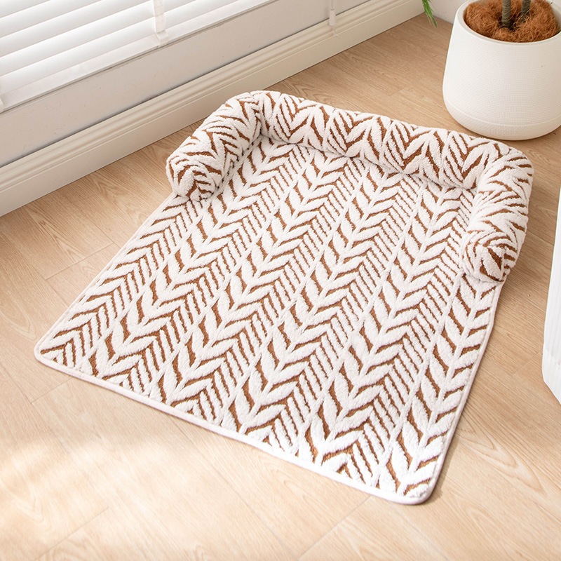 Elegant Pet Sofa Bed – Cozy Tufted Cushion Pad for Dogs & Cats, Non-Slip Furniture-Style Mat with High Back Support