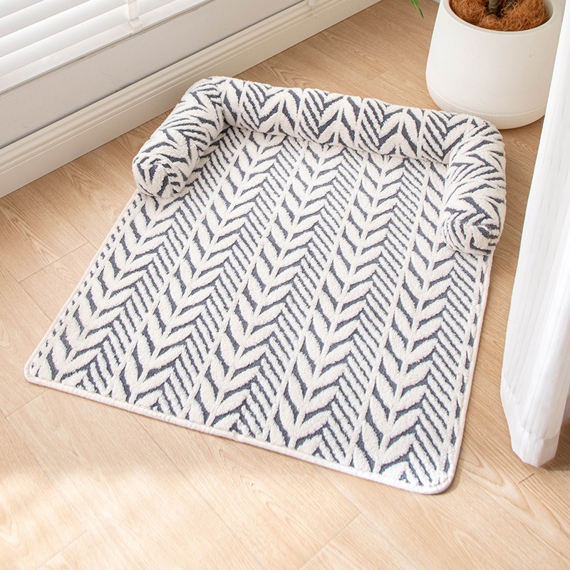 Elegant Pet Sofa Bed – Cozy Tufted Cushion Pad for Dogs & Cats, Non-Slip Furniture-Style Mat with High Back Support