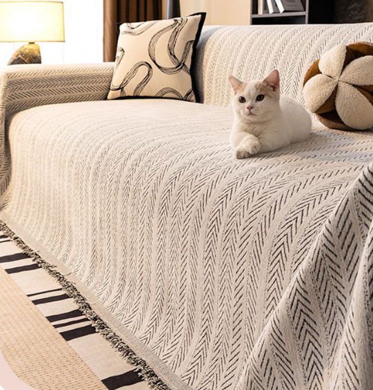 [Copy]Chenille sofa cover, premium thick creamy-style sofa throw blanket, universal fit sofa pad for all seasons