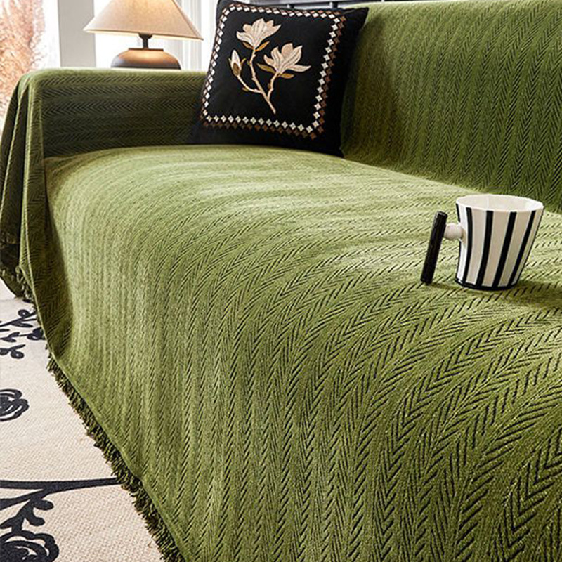 [Copy]Chenille sofa cover, premium thick creamy-style sofa throw blanket, universal fit sofa pad for all seasons