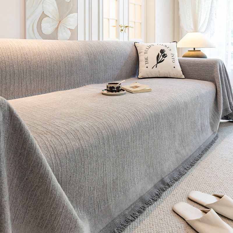 Chenille sofa cover, premium thick creamy-style sofa throw blanket, universal fit sofa pad for all seasons