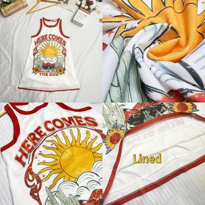 Here Comes The Sun Prints Mini Dress 