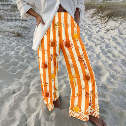 Seaside Resort Wide-Leg Pants 