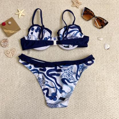 Ocean Printed Bikini Set 