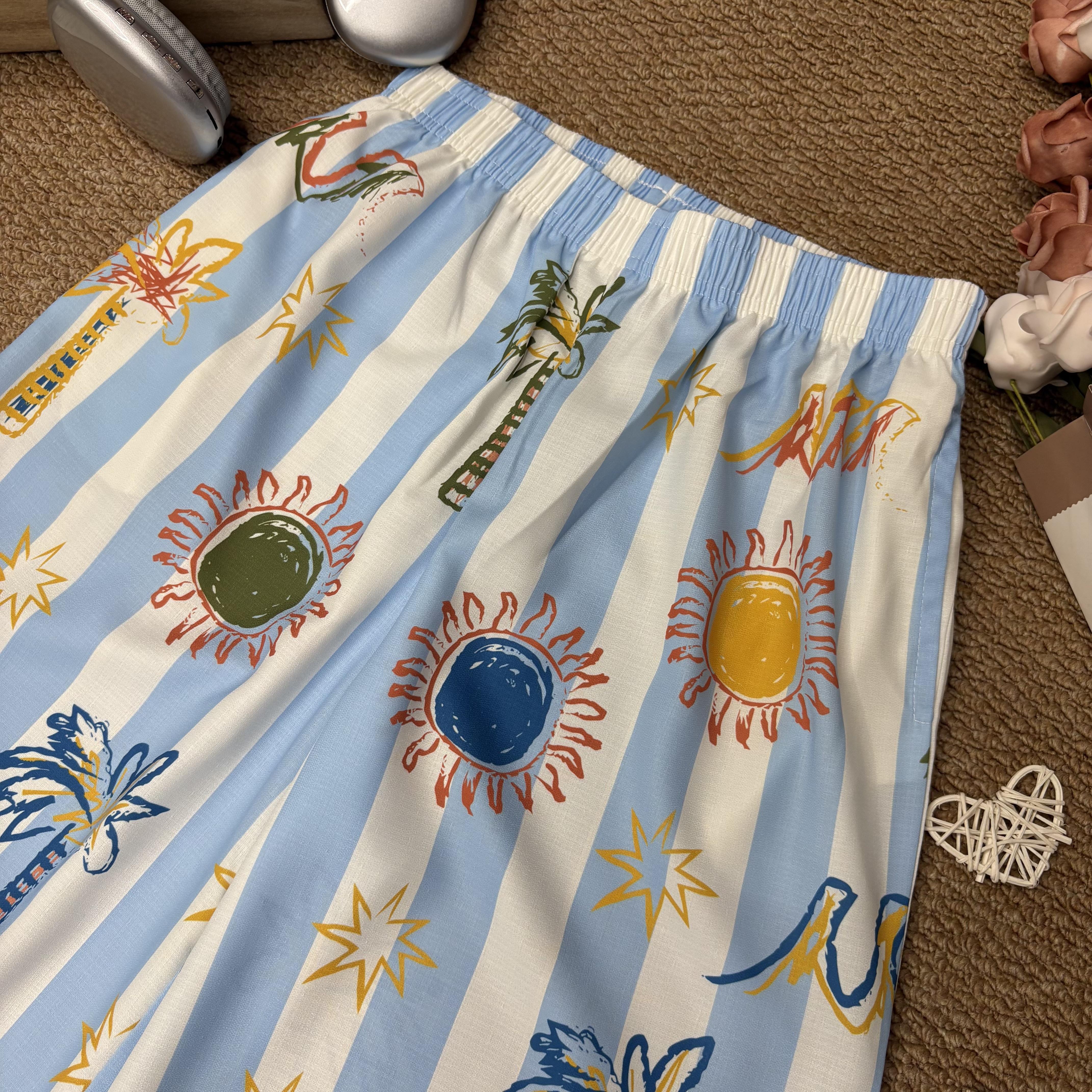 Seaside Resort Wide-Leg Pants 
