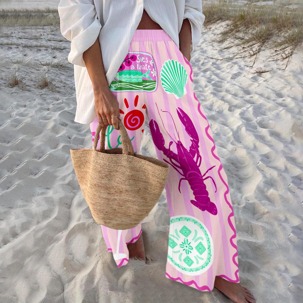 “La Dolce Vita” Lobster Design Trousers
