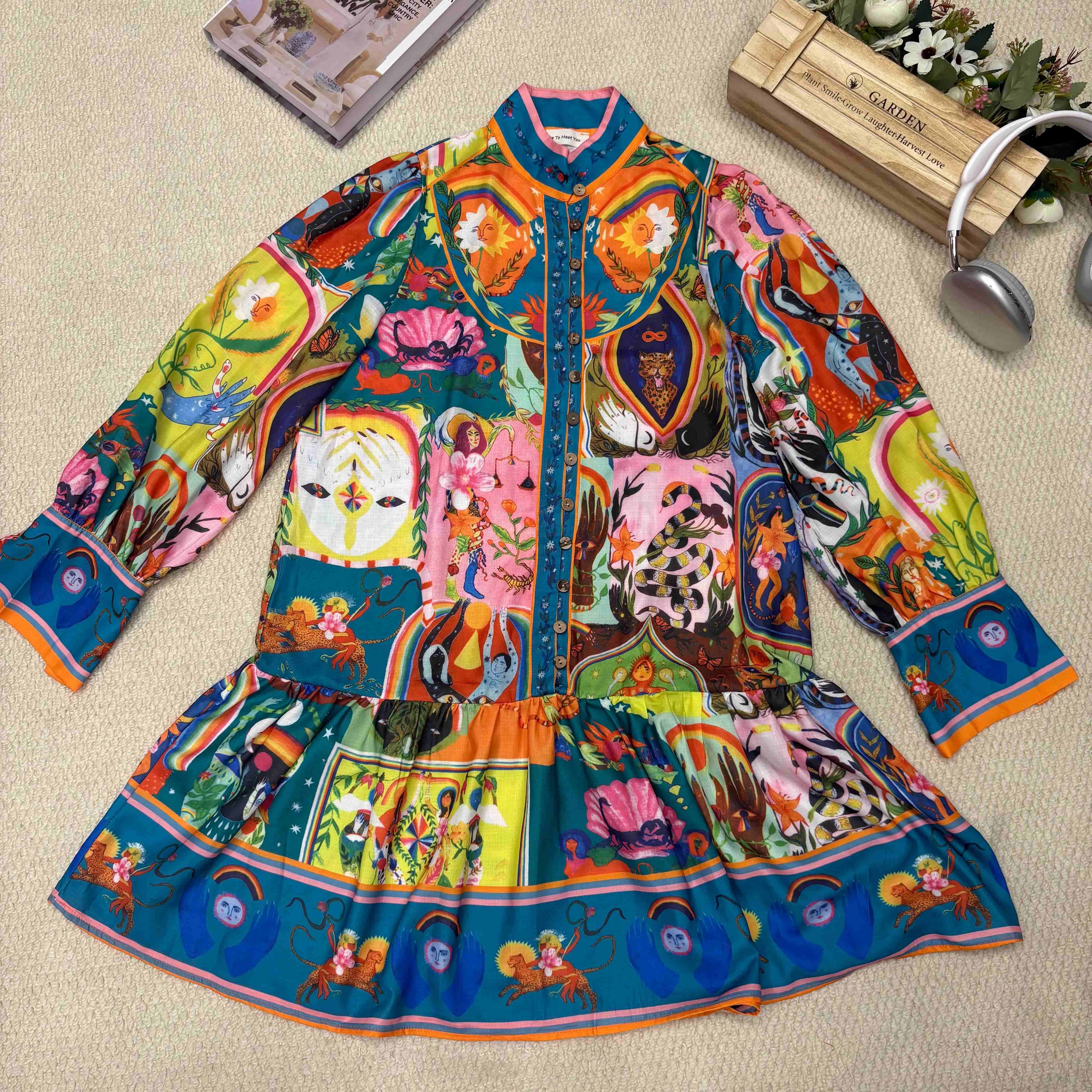 Greek Mythology Printed Dress