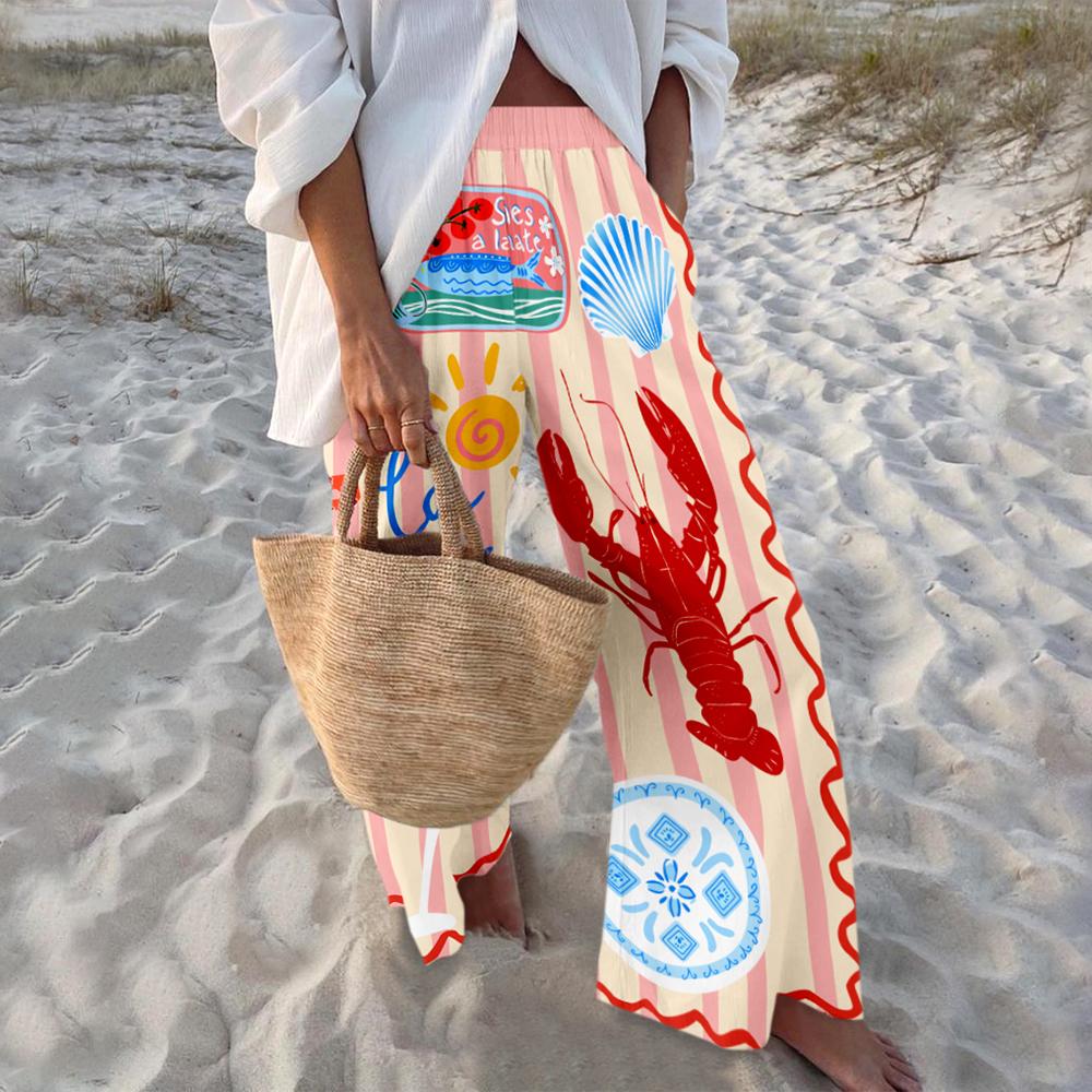 “La Dolce Vita” Lobster Design Trousers