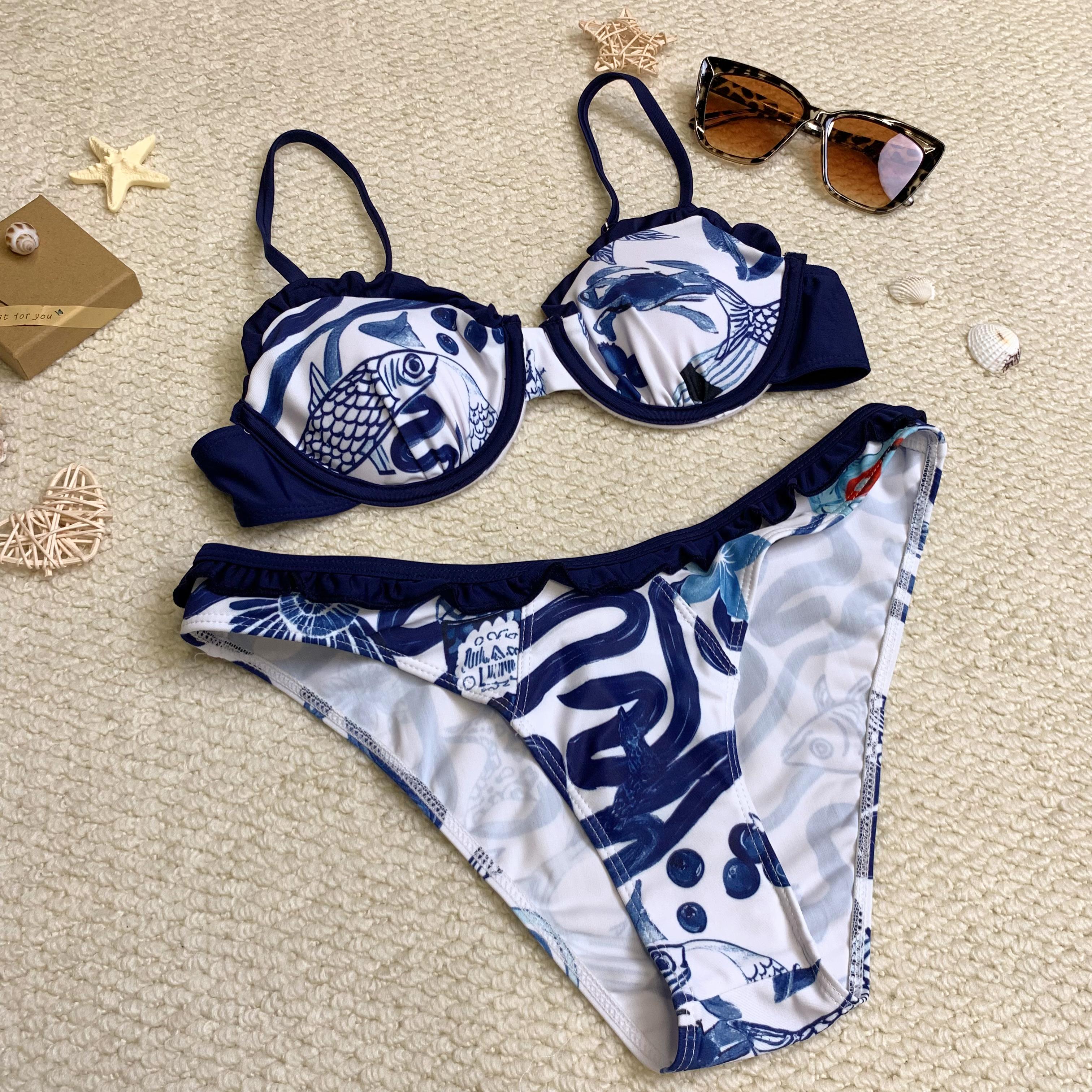 Ocean Printed Bikini Set 