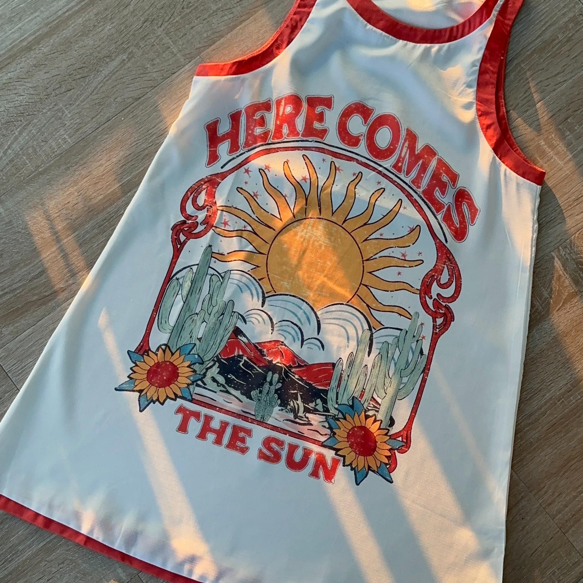 Here Comes The Sun Prints Mini Dress 