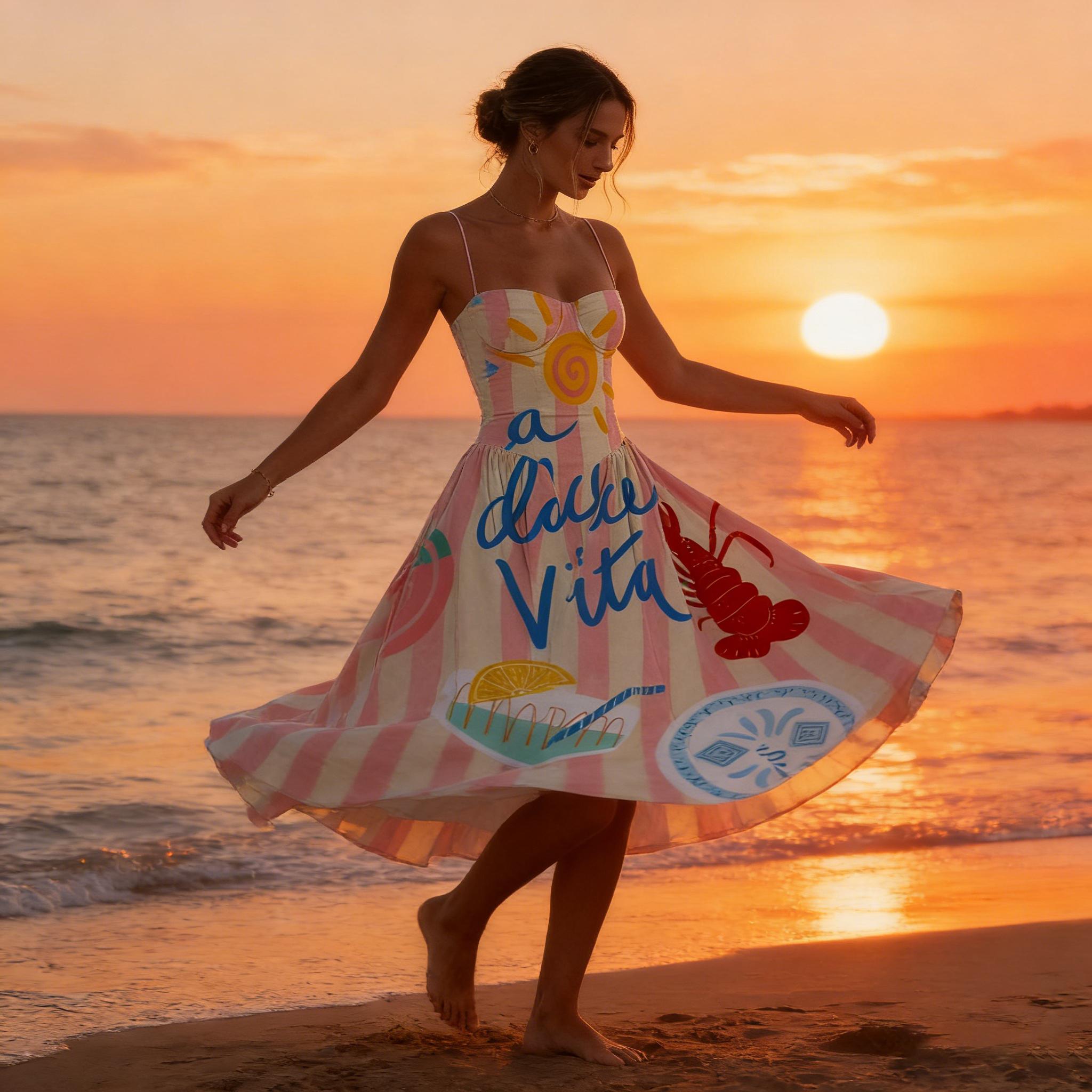 La Dolce Vita  Slip Midi Dress