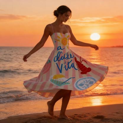 La Dolce Vita  Slip Midi Dress