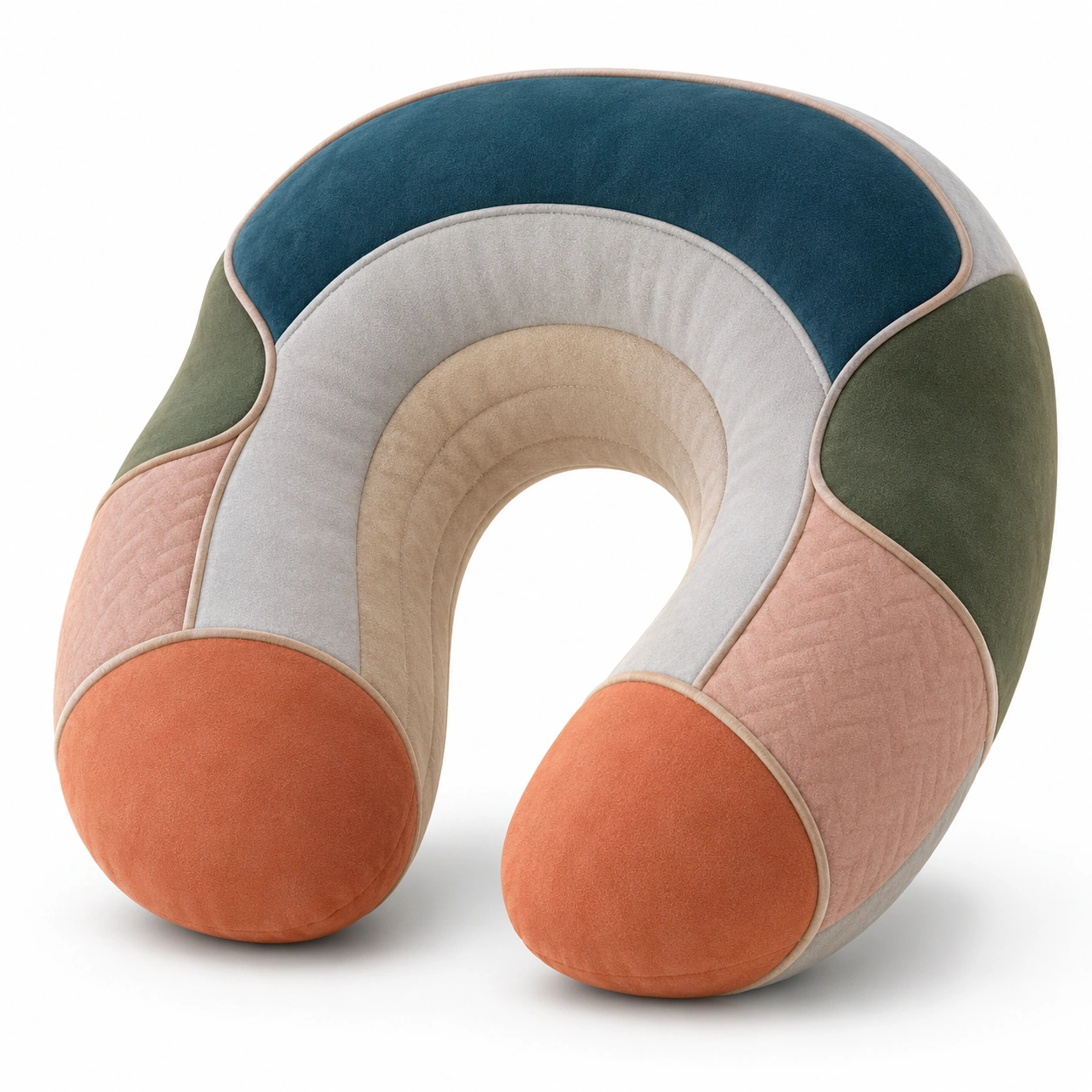 Cojín de Viaje Ergonómico en Forma de U, Diseño Multicolor-BEL DRA NOX