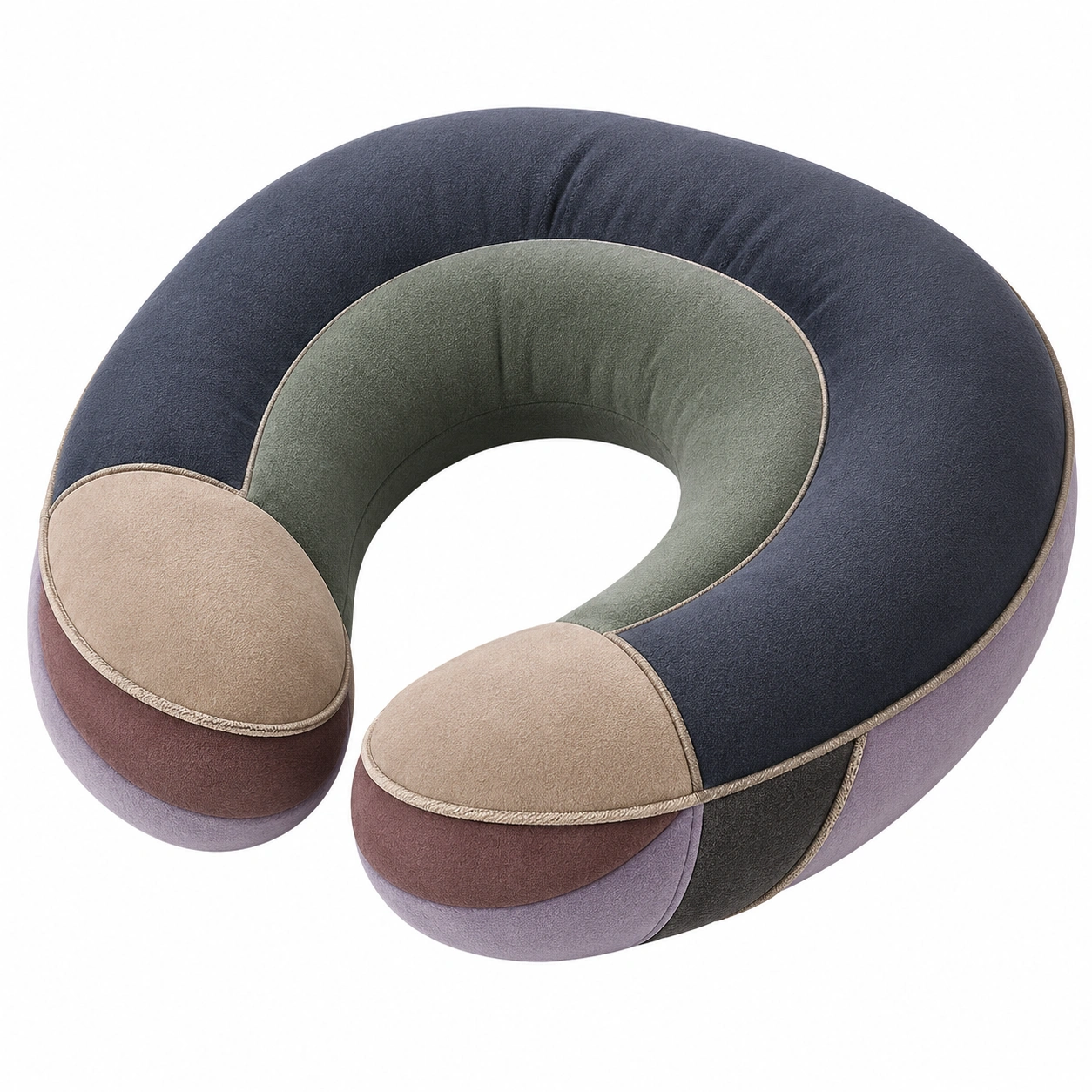 Cojín de Viaje en Forma de U Multicolor para Soporte de Cuello-BEL DRA NOX
