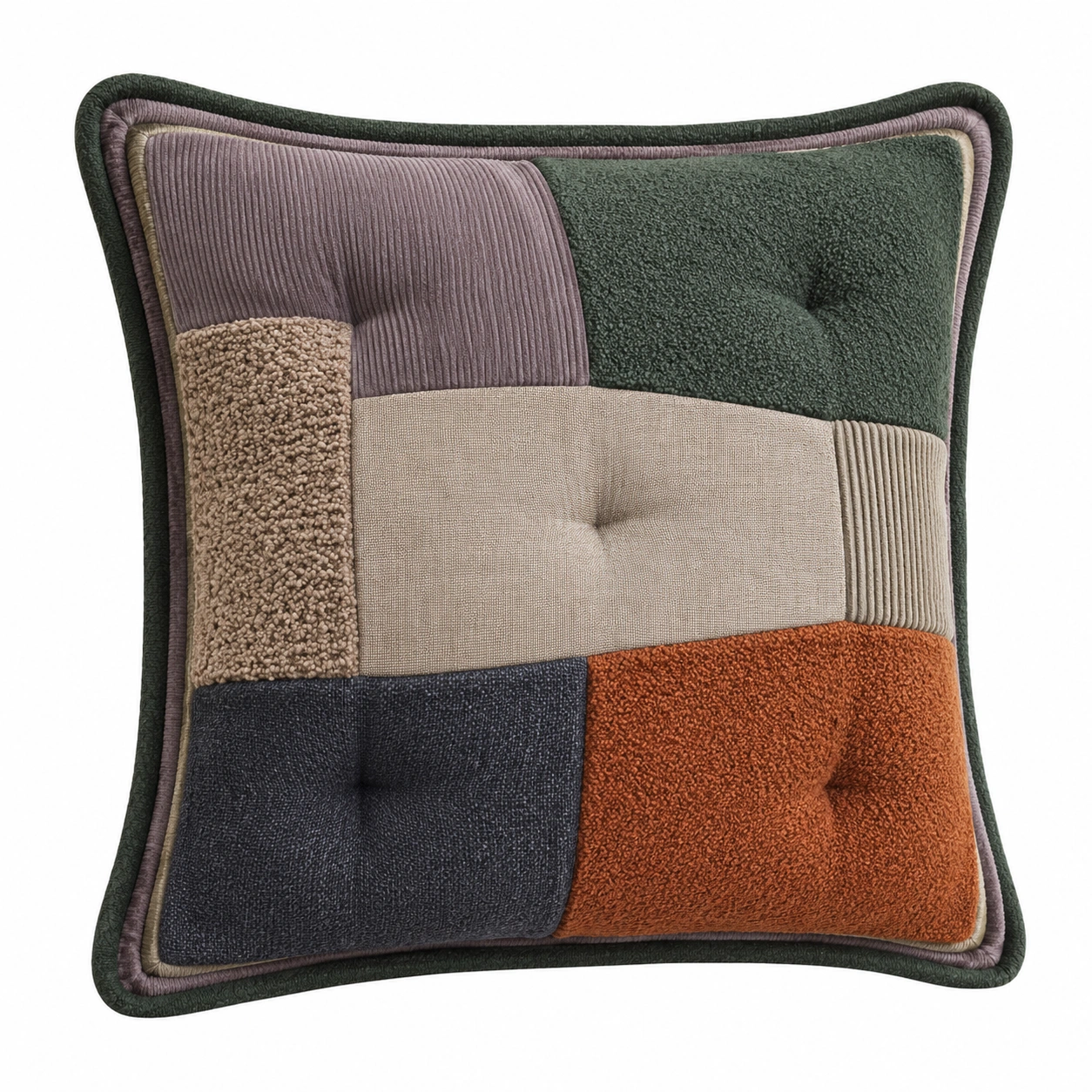 Cojín Decorativo Cuadrado Patchwork Multicolor-BEL DRA NOX
