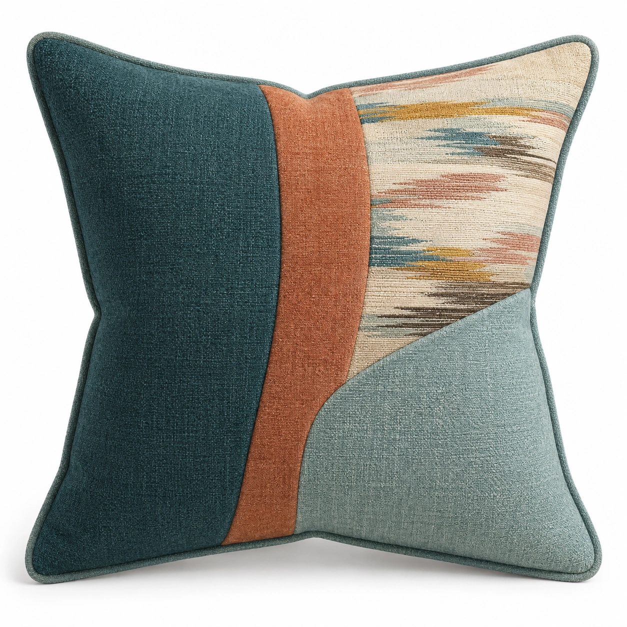Cojín Decorativo Cuadrado Multicolor con Diseño Artístico-BEL DRA NOX