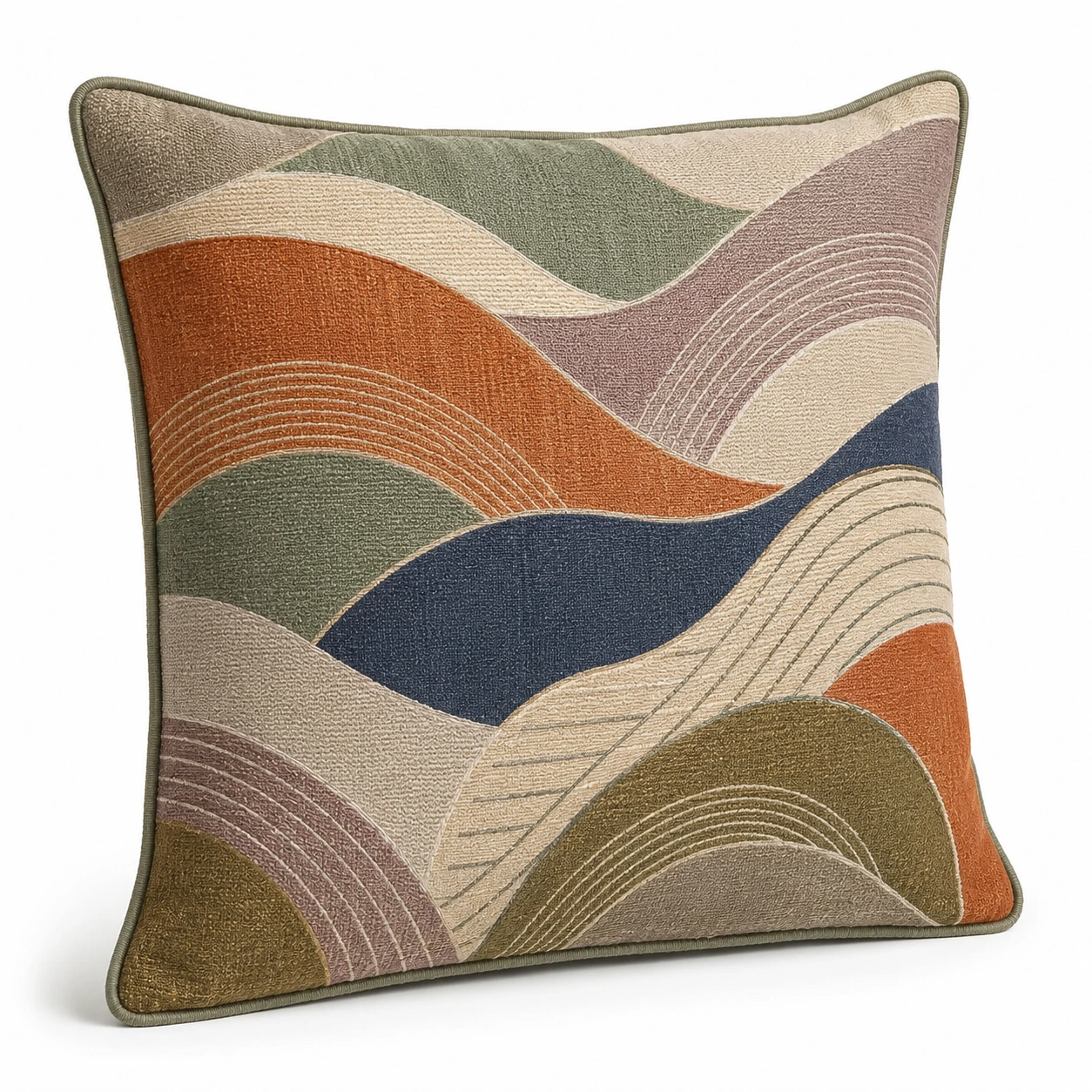 Cojín Decorativo con Diseño Geométrico Multicolor 45x45cm-BEL DRA NOX