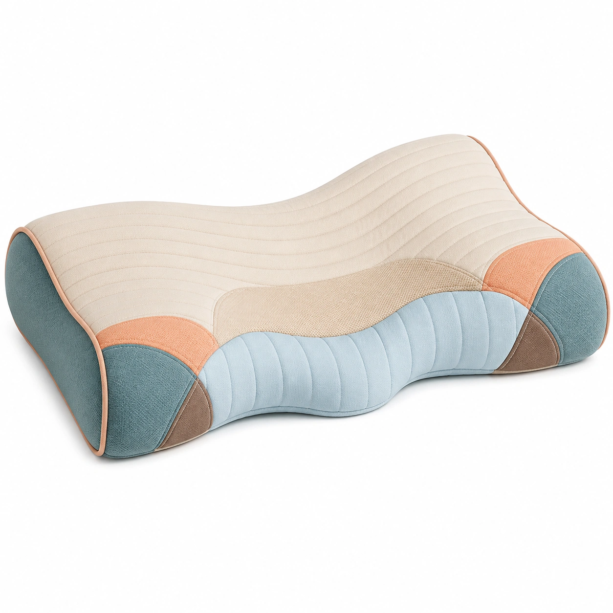 Almohada ergonómica multicolor 60x35x10cm-BEL DRA NOX