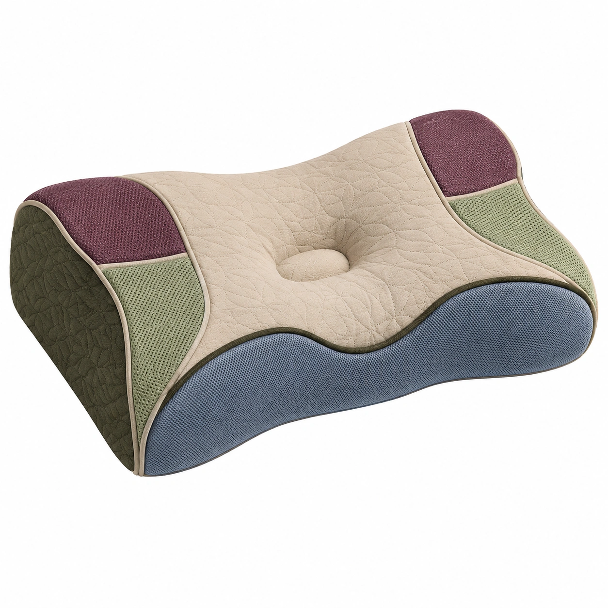 Almohada ergonómica multicolor para soporte cervical-BEL DRA NOX