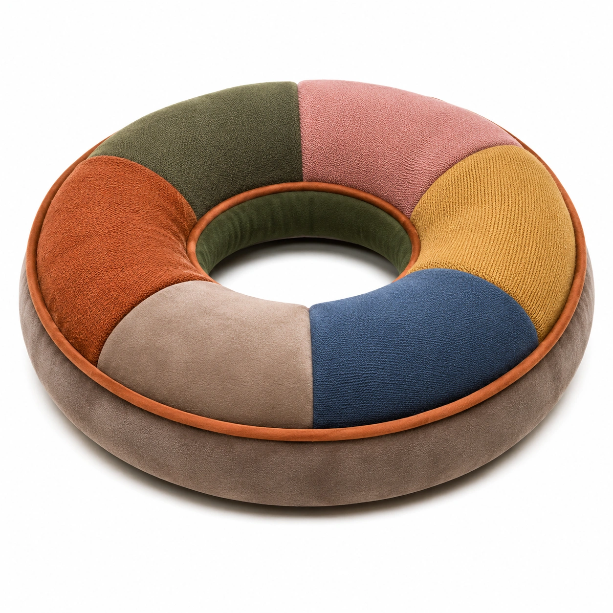 Cojín de Apoyo en Forma de Donut Multicolor de 40cm-BEL DRA NOX