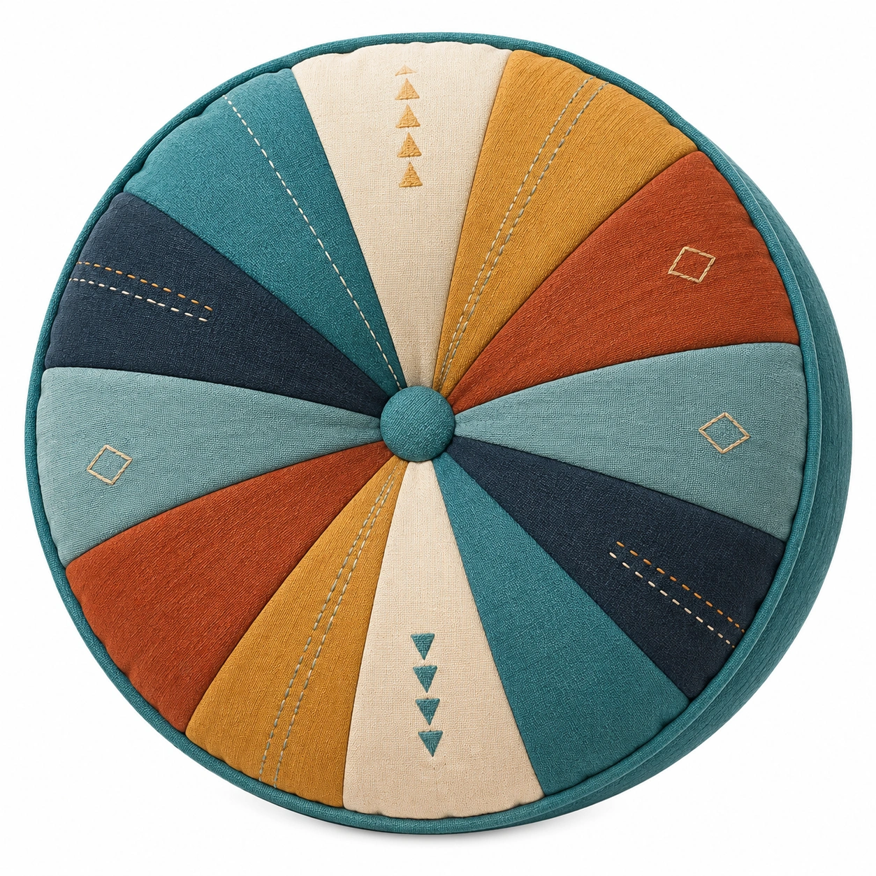 Cojín Redondo Decorativo Multicolor, 45 cm-BEL DRA NOX