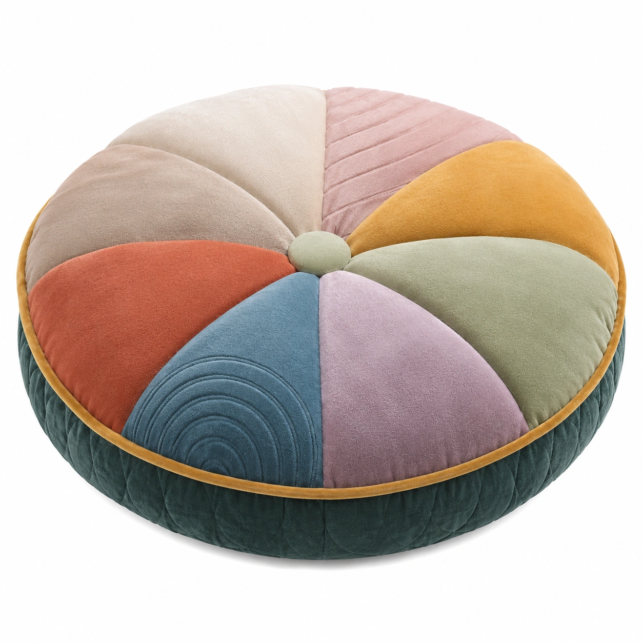 Cojín Redondo Multicolor para Decoración 50 cm-BEL DRA NOX