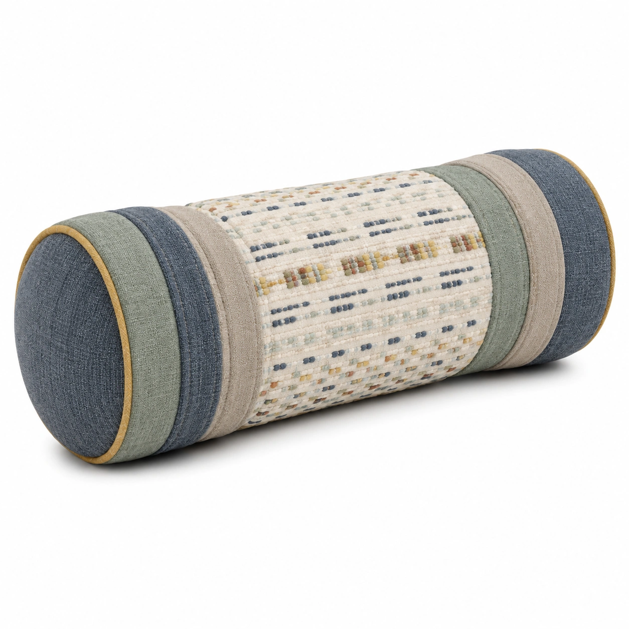 Cojín Lumbar Cilíndrico Multicolor 15x36cm-BEL DRA NOX