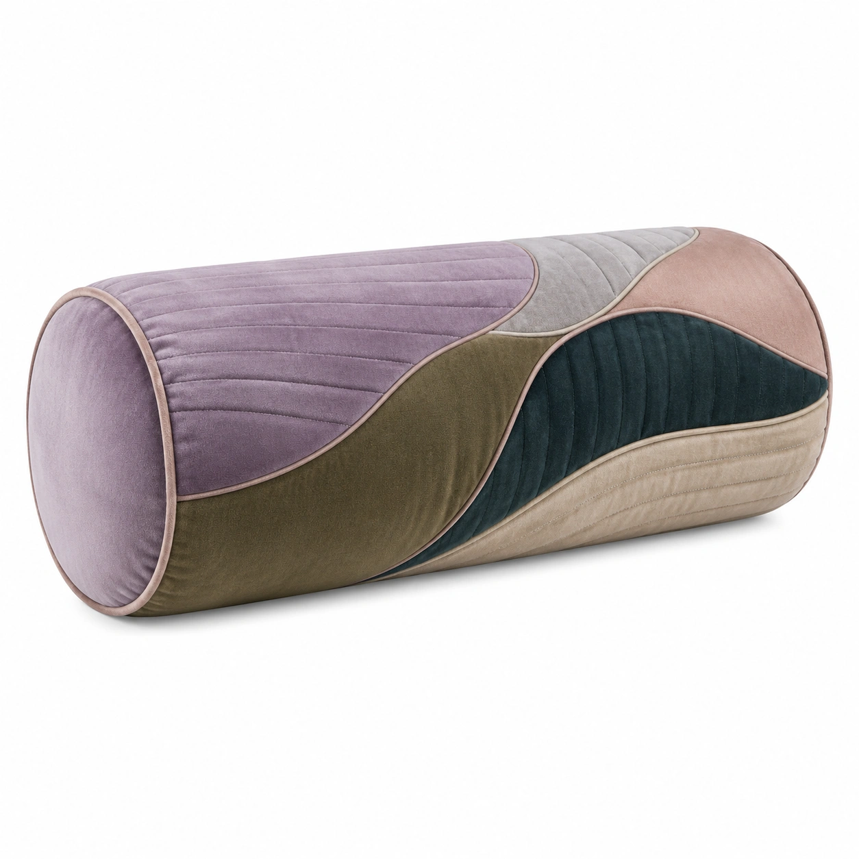 Cojín cilíndrico decorativo multicolor 20x50cm-BEL DRA NOX