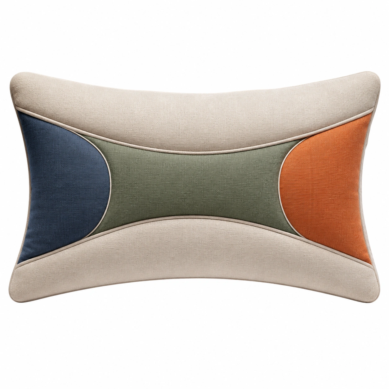 Cojín Decorativo Multicolor Beige/Azul/Verde/Naranja 60x35cm-BEL DRA NOX