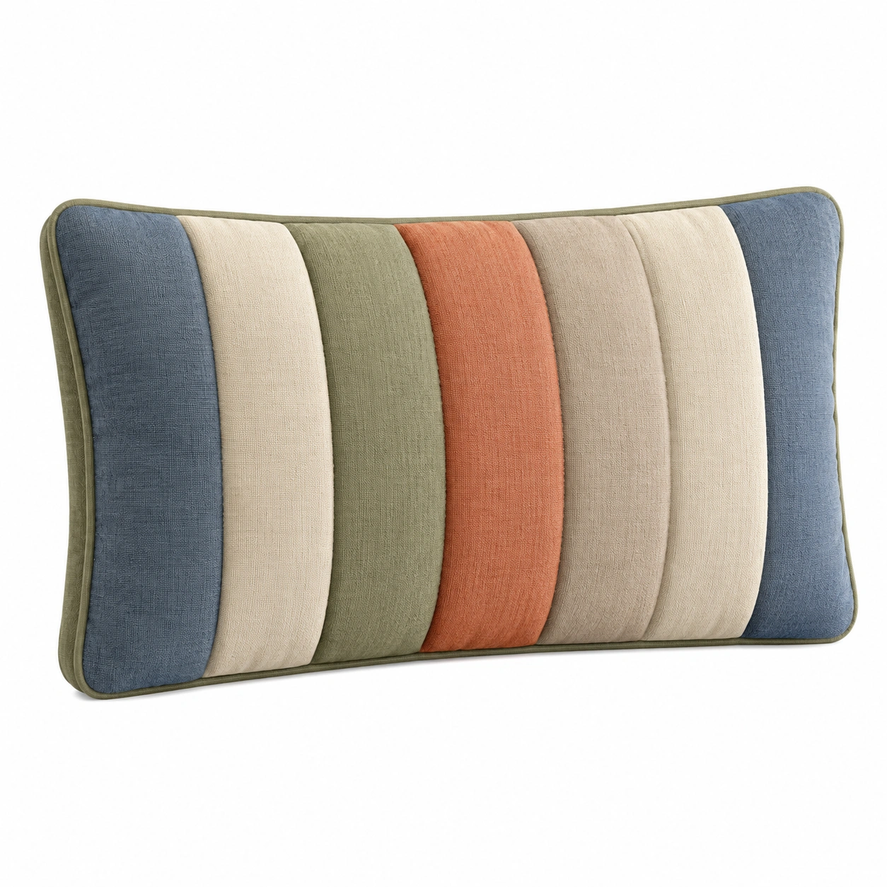 Cojín Decorativo Multicolor Rectangular 50x30cm Azul/Beige/Verde/Naranja-BEL DRA NOX