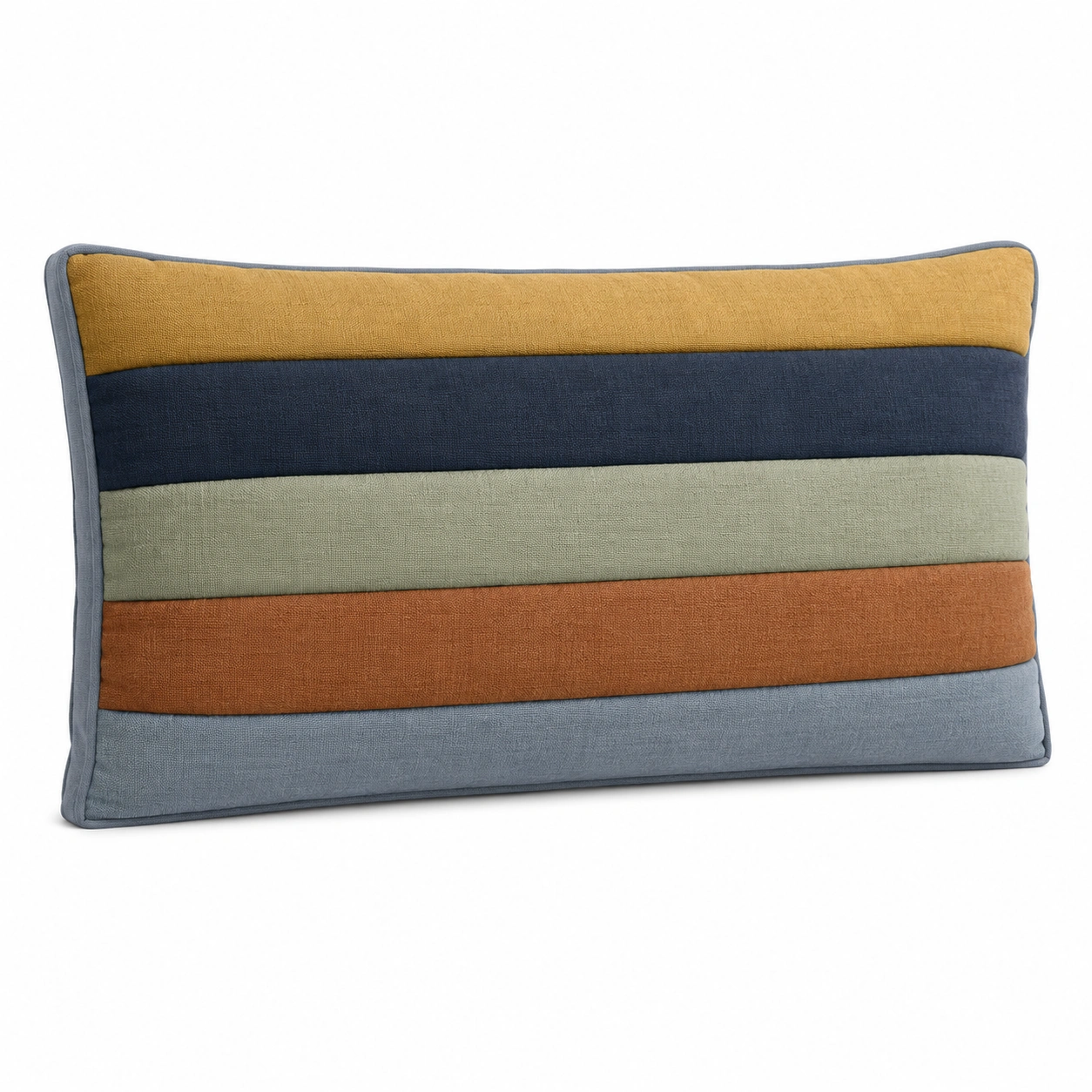 Cojín decorativo rectangular rayas multicolor 60x40cm-BEL DRA NOX