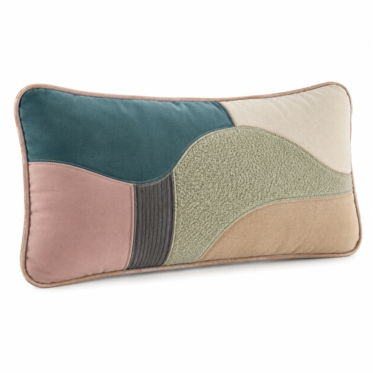 Cojín decorativo multicolor con diseño geométrico 60x30cm-BEL DRA NOX