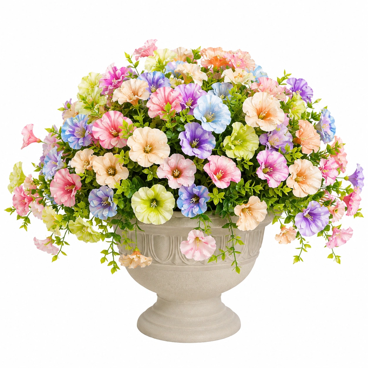 Arreglo Floral Artificial Multicolor en Maceta para Decoración Interior y Exterior-JARNOVIEL