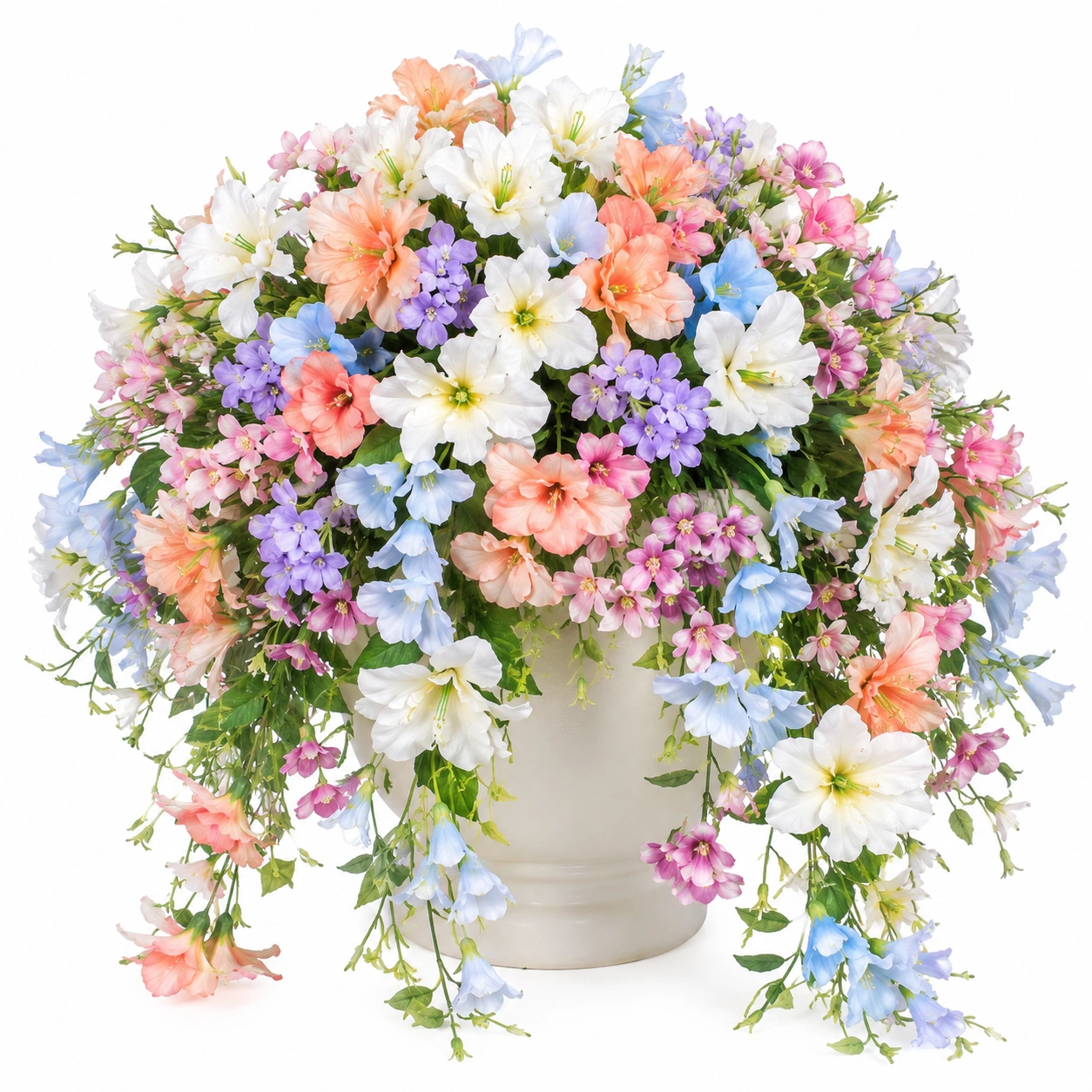 Ramo de Flores Artificiales Decorativas Multicolor en Maceta, 50cm-JARNOVIEL
